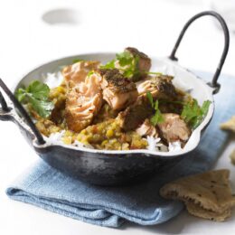 Shemin's Salmon Coriander Dhal Rice