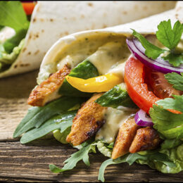 Spicy chicken wraps
