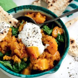 shemins lentil, pumpkin and spimach dhal