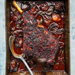 Shemin's Slow Cooked Harissa Leg of Lamb
